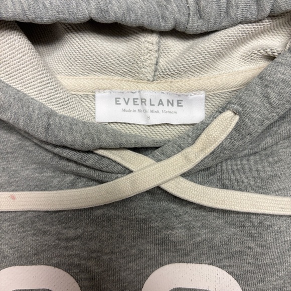 Everlane women’s grey 100% human cropped hooded sweatshirt size small - Picture 4 of 8